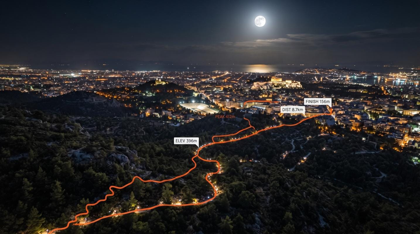 Parnitha night hiking trail 2